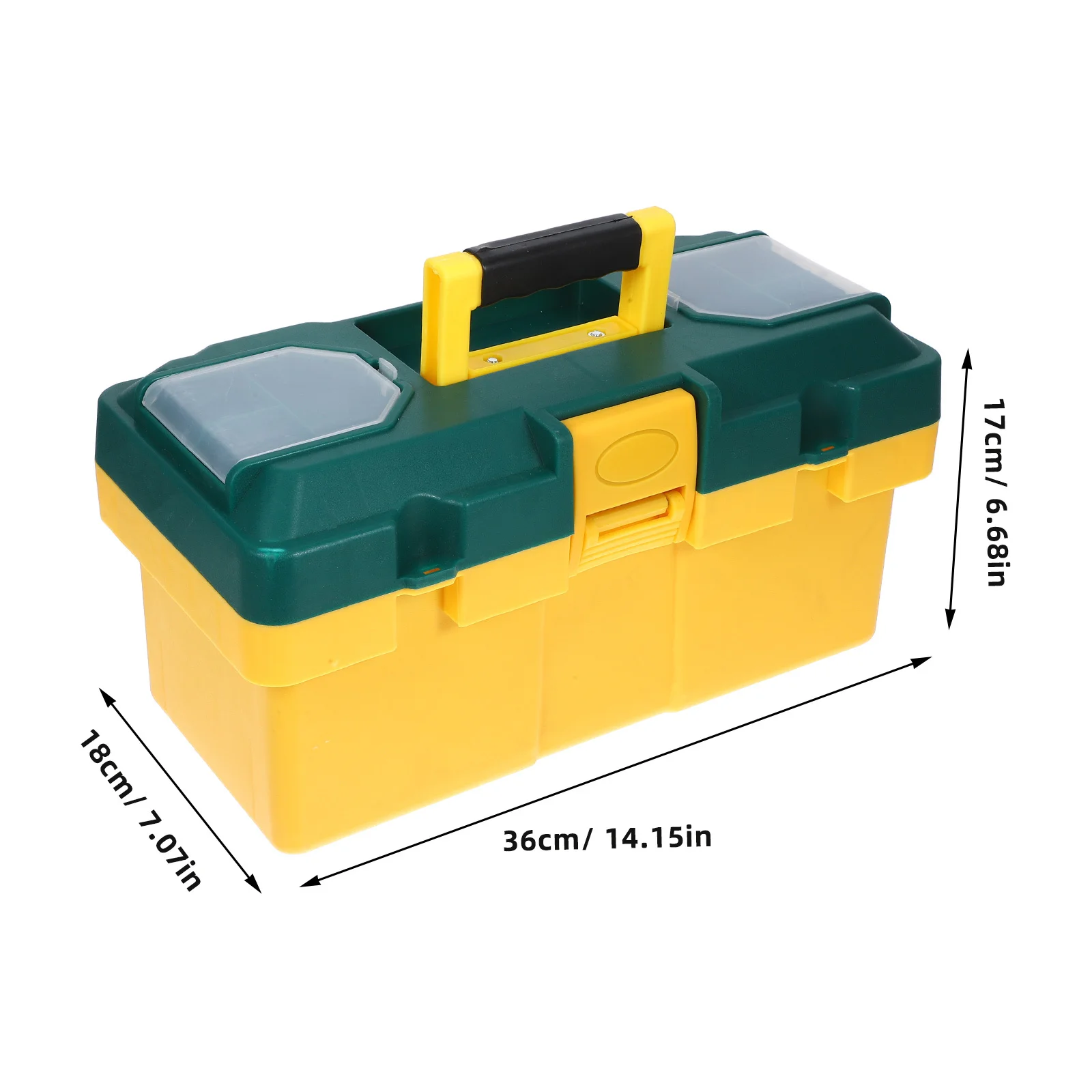 صندوق أدوات بلاستيكي متعدد الوظائف صندوق تخزين الأدوات المحمول سعة صغيرة منظم الأدوات حقيبة حمل متينة بمقبض