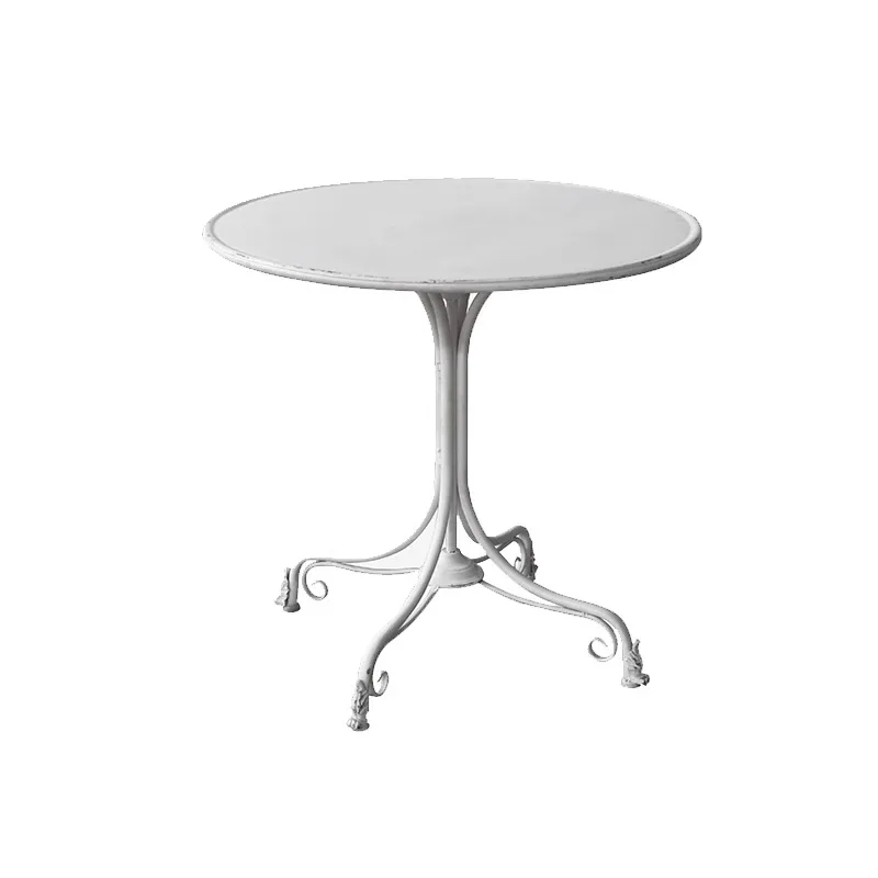 

French retro style tables and chairs white old wrought iron balcony tables and chairs afternoon tea outdoor courtyard garden din