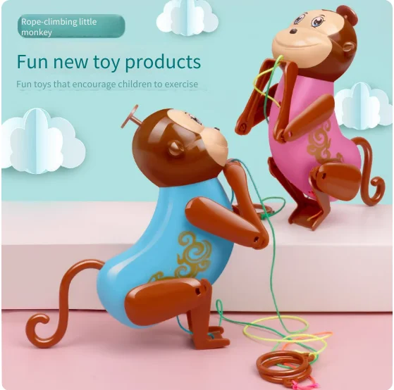 Monkey that can climb rope, interactive creativity for children and babies, pulling rope, climbing rope, little monkey climbing