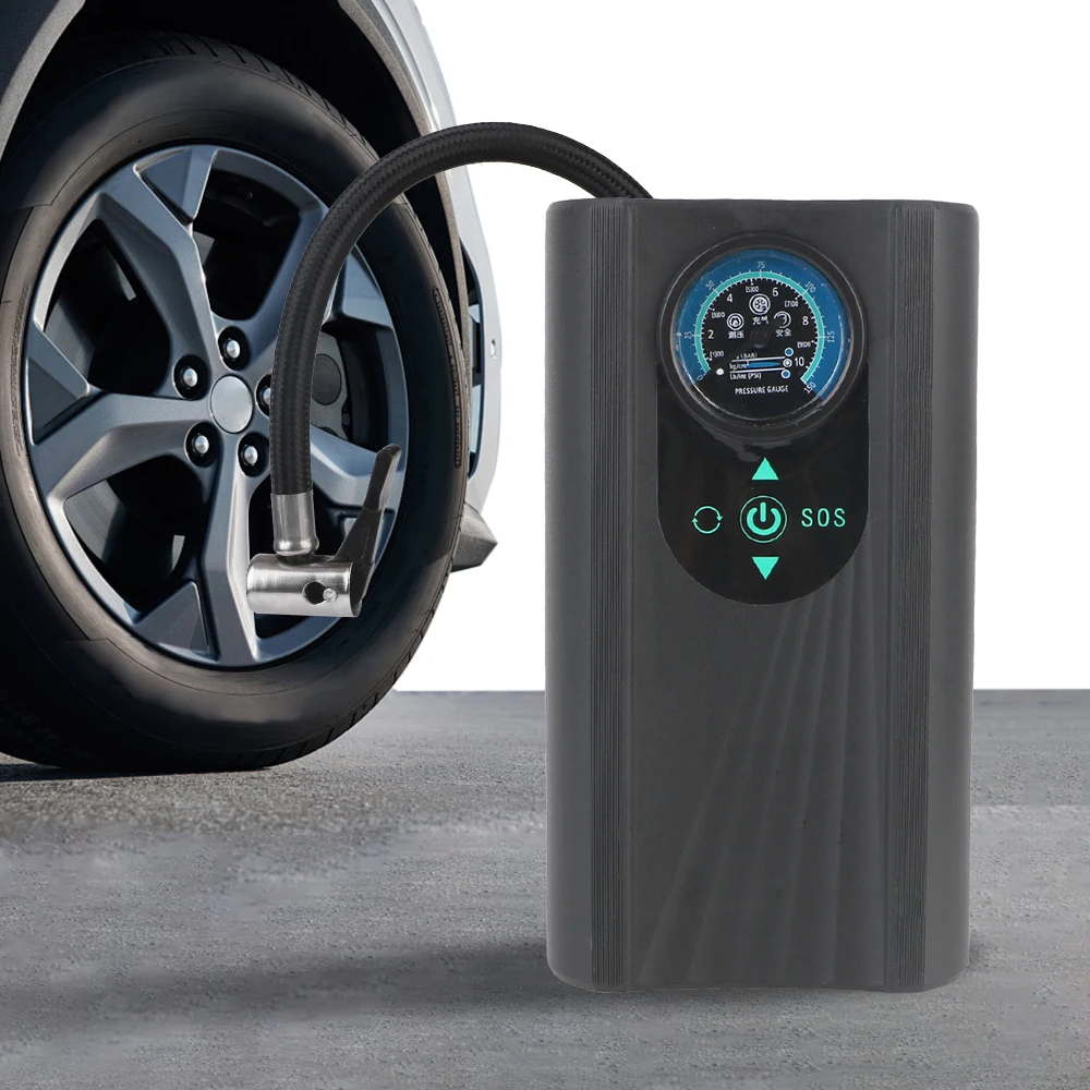 

12V Wired Air Compressor Car Inflator High Precision Motorcycle Tyre Inflator Portable Ball Bicycle Air Pump Cigar Lighter Cable