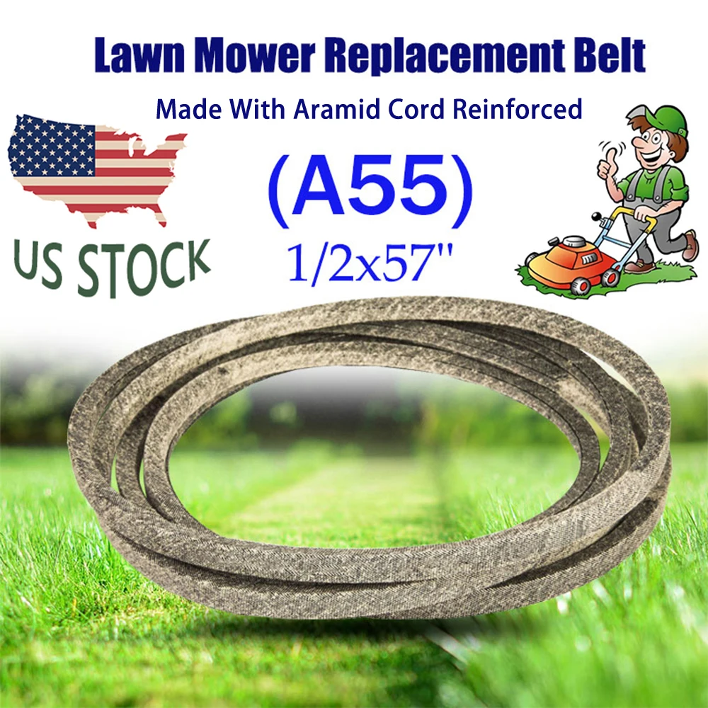 1PCS Aramid Cord Reinforced A55 V Belt 1 2 Inch 57 Inch Lawn Mower Belt Compatible With MTD Cub Cadet Replace 754 04043