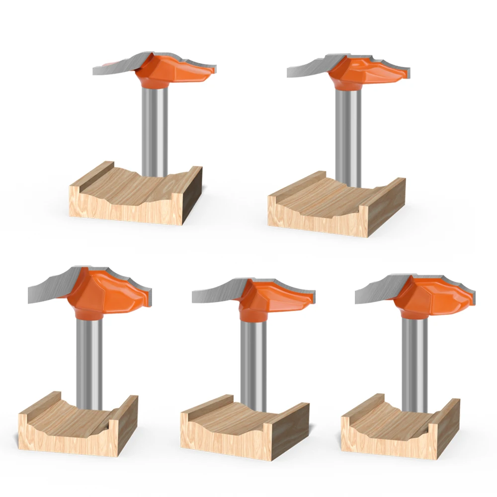 Fraise à tige en bois pour cadre de porte en carbure, mèches de routeur pour armoire de porte en carbure de bois, travail de calcul, 1/4 ", 6mm, 5 pièces