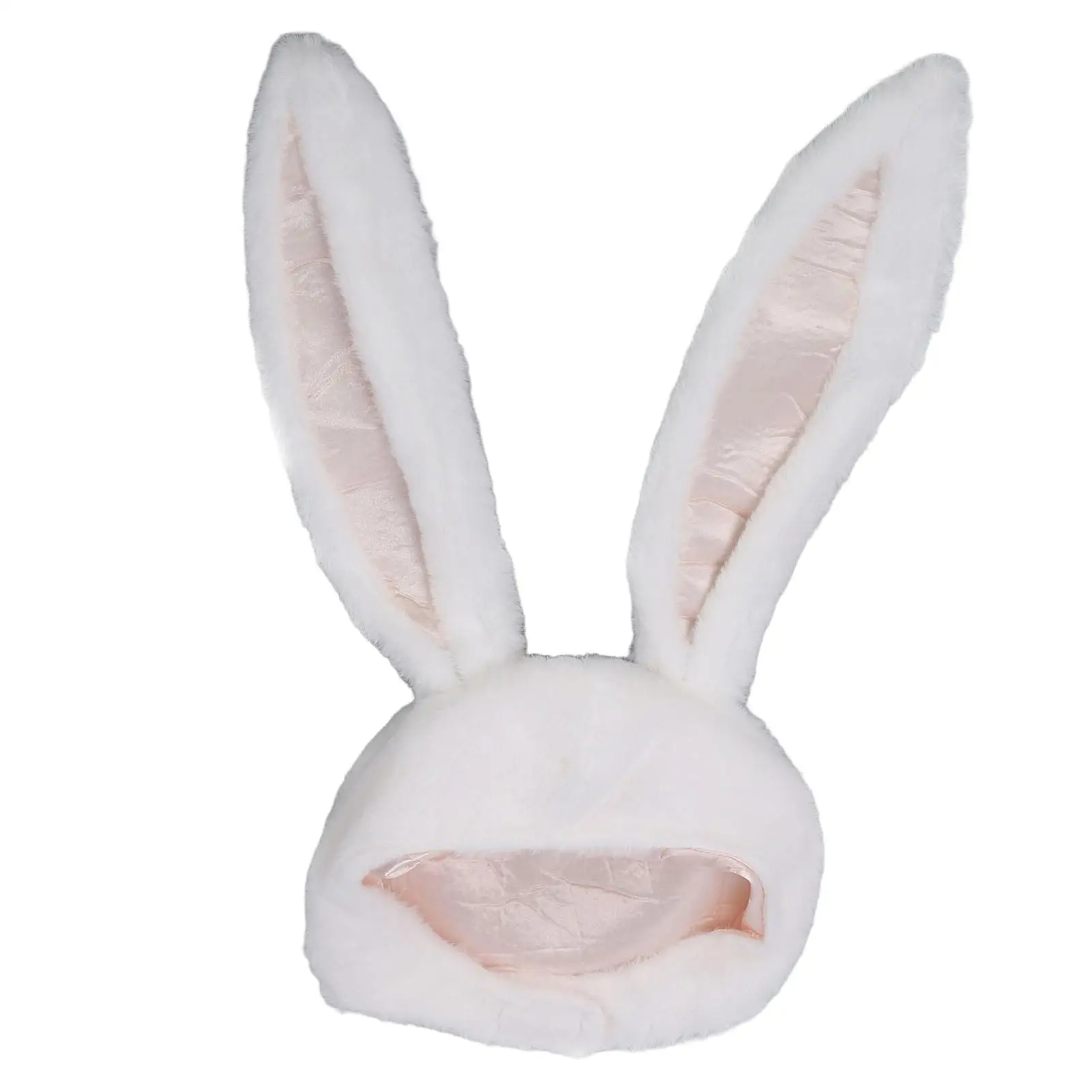 

Plush Bunny Ears Hat - Soft Cute Shape Costume Hood for men 's for party , White Adjustable & Odor-Free