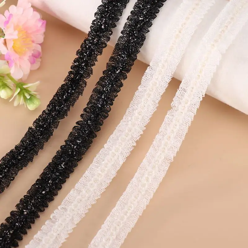 

5Meters/16.4Ft New Lace Belt Clothing Accessories DIY Curtain Lace Clothing Accessories Glass Wire 8-Character Lace