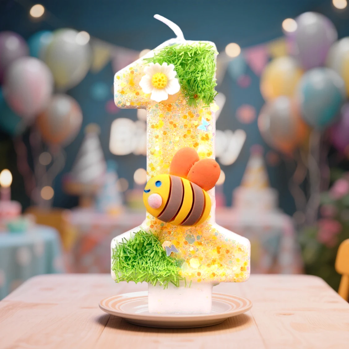 Simpatiche candele con numeri di piccola ape, candele di compleanno, decorazioni per torte, candele per decorazioni per feste, decorazioni per anniversario e Capodanno