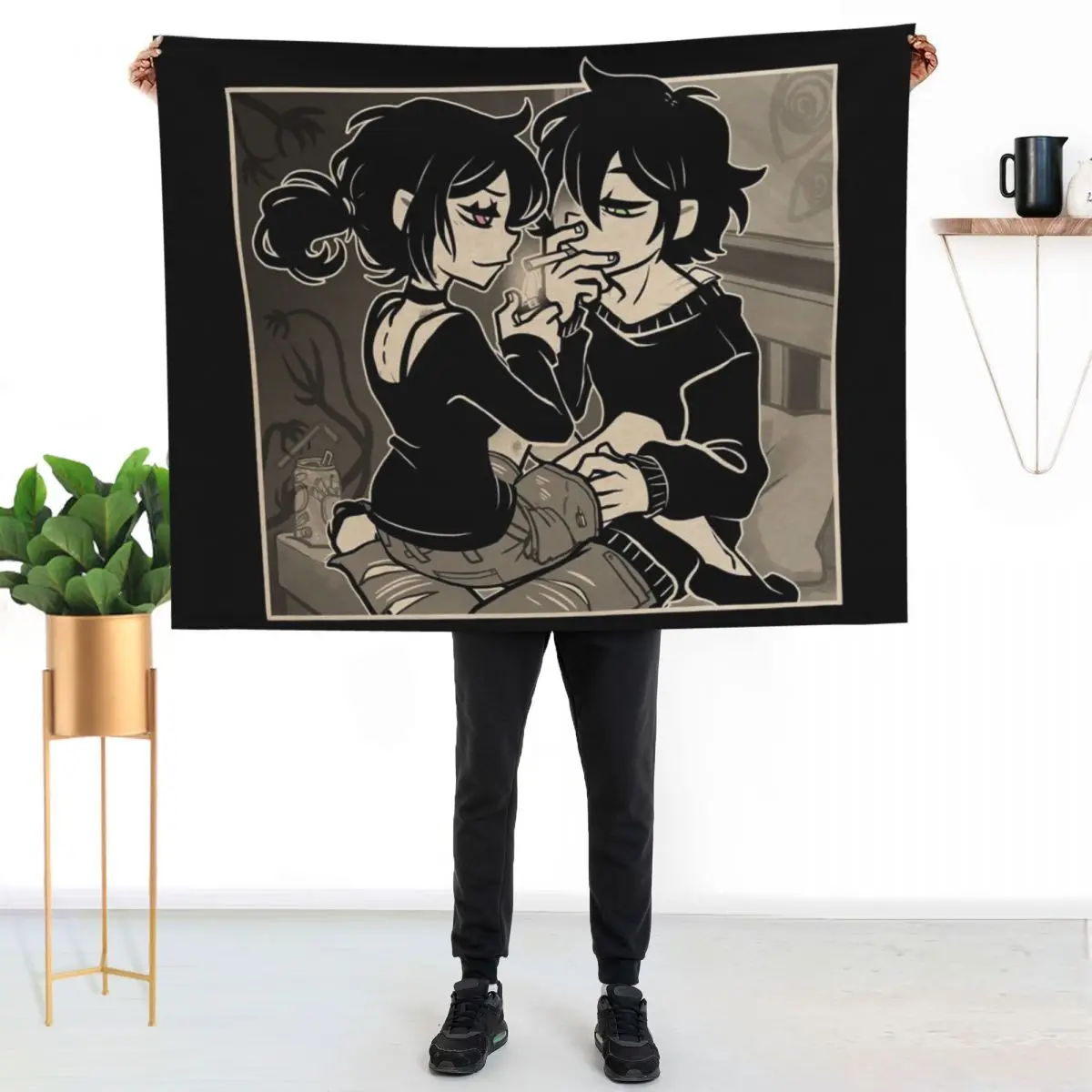The Coffin of Andy and Leyley Throw Blanket Comforter manga blankets and throws Bed covers Decoratives Beach Blankets