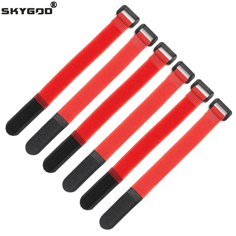 

Cable Tie Fishing Rod Non-slip Firm Reverse Buckle Red Fishing Tackle Rod Holder Accessories Reusable Self Adhesive Ties