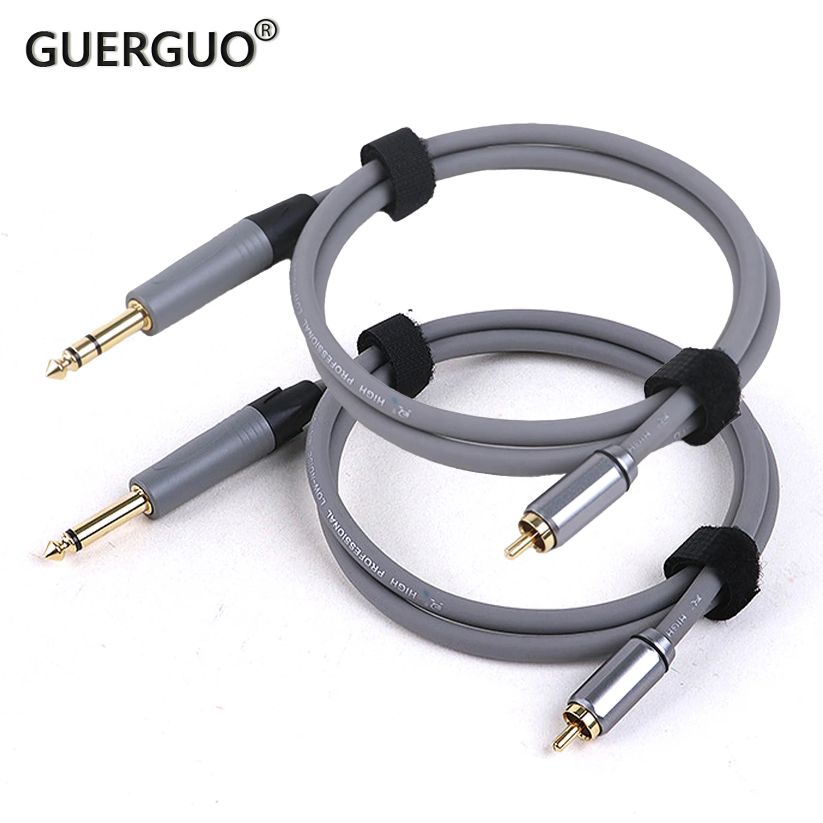 

0.2M-15M Gold-Plated RCA To 6.35mm Stereo/Mono Cable 1/4inch TS/TRS To RCA Male To Male Audio Adapter Cable for Microphone Mixer