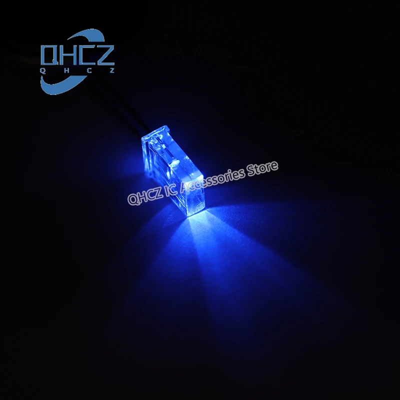 100pcs 2X5X7 blue light 2*5*7 blue light transparent super bright LED light-emitting diode lamp beads square