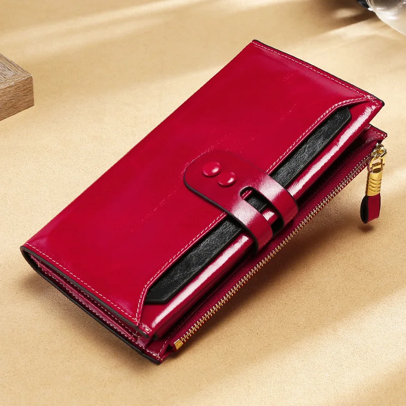 

RanHuang New 2024 Women's Fashion Genuine Leather Long Wallets Cow Leather Multifunction Vintage Wallets Luxury Card Holder B243