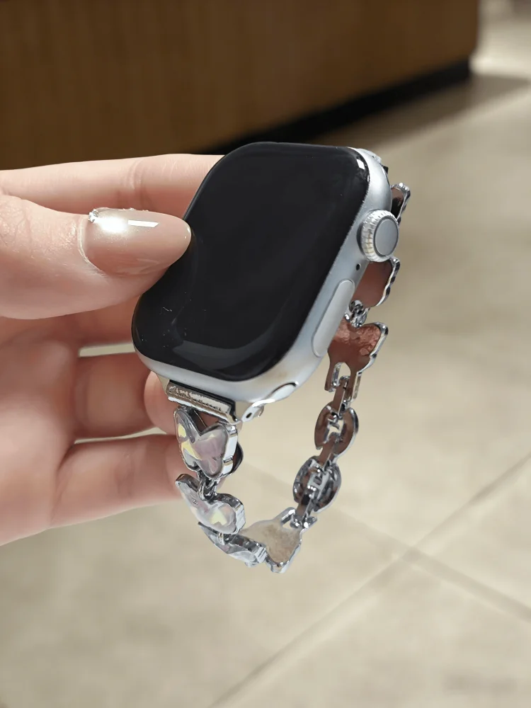 

Стеклянная цепочка-бабочка, подходящая для ремешка Apple Watch, совместимая с ремешками iWatch 38 мм, 40 мм, 41 мм, 42 мм, 44 мм, 45 мм, 49 мм.