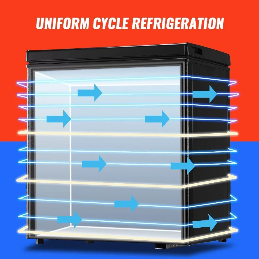 5.0 CU.FT Deep Freezer Top Open Door Mini Chest Freezer with Removable Storage Basket for Home Kitchen Garage Storage Solution