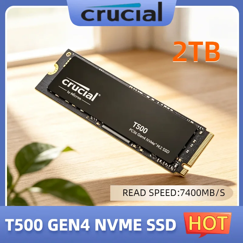 

for Desktop Laptop Crucial T500 500GB 1TB Gen4 NVMe M.2 Internal Gaming SSD Up to 7300MB/s NEW Original OEM Package
