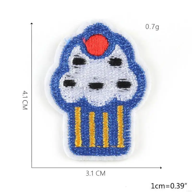 14PCS漫画カップケーキDIY装飾パッチは刺繍縫製アップリケの鉄