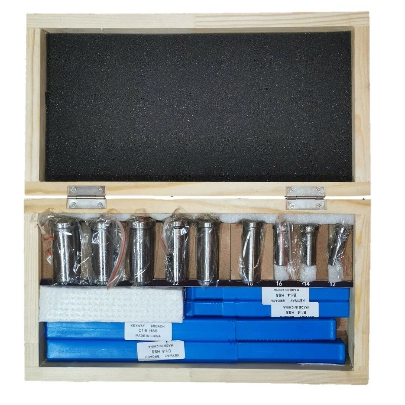 Hss Metric Keyway Broach Cutter Métrico b c Push tipo mm mm mm mm Bucha Sleeve 5pc Shim Ferramenta de Corte para Metais 18 Peças