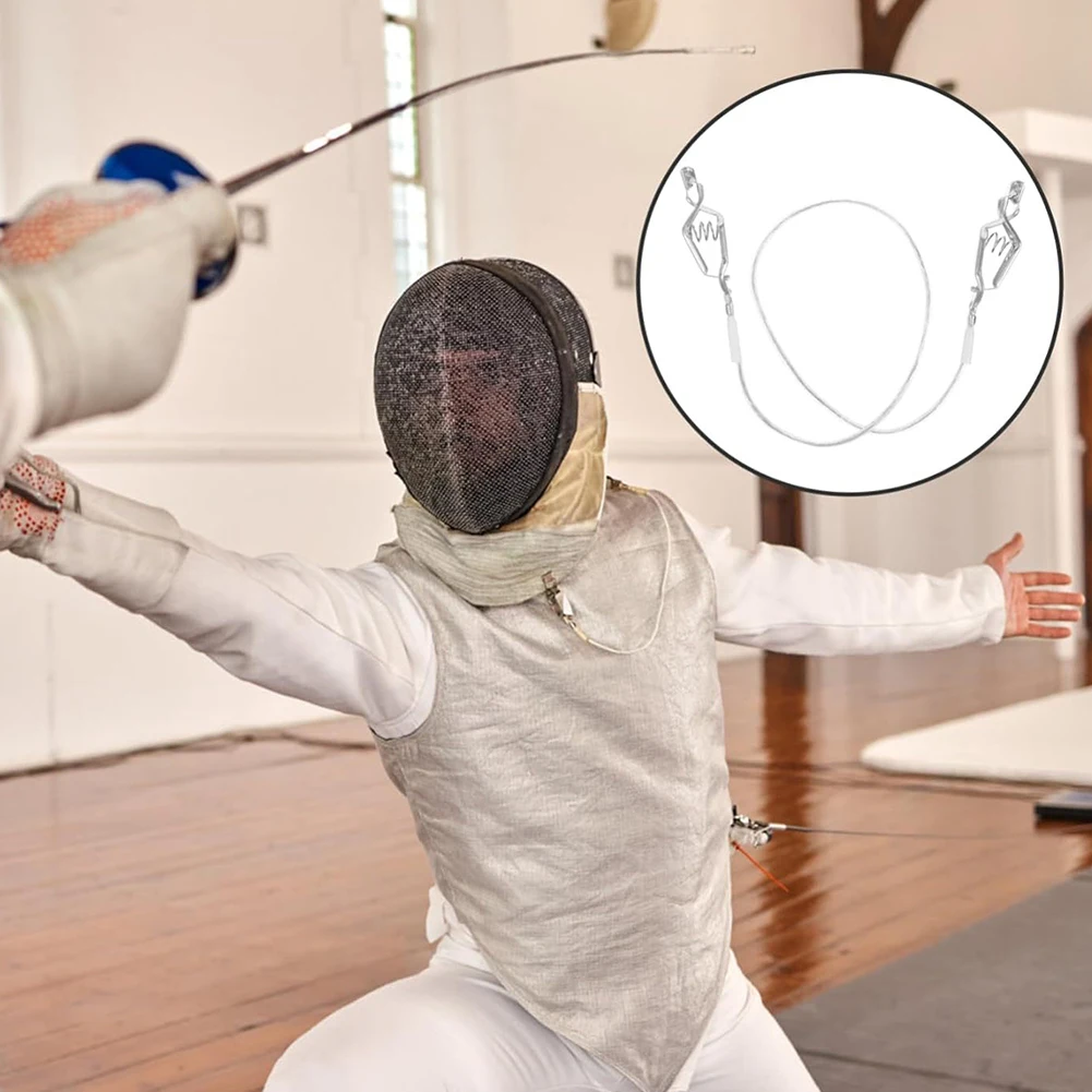 احباط مشبك للرأس خط الفولاذ المقاوم للصدأ قناع المبارزة حامل سلك المهنية قناع المبارزة موصل مقاطع كابلات معدات المبارزة #3