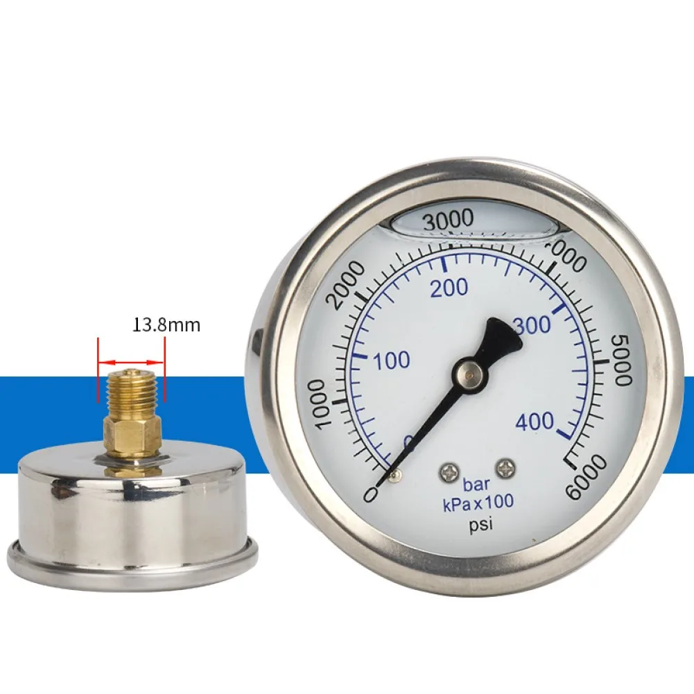 1pc Manometro per idropulitrice Accessori Supporto per manometro 0-6000 PSI 0-10000PSI Installazione semplice