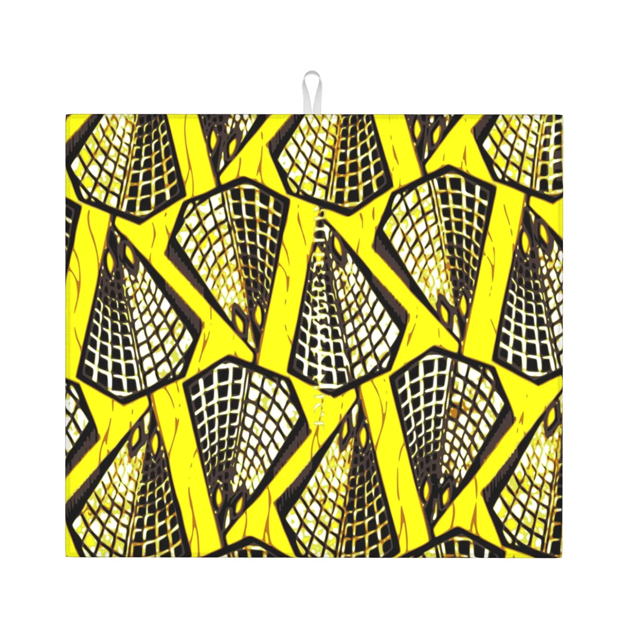African ankara wax print yellow Throw Pillow Non Slip Kitchen Counter Protector Mat Barware Tableware Reusable Mat For Kitchen