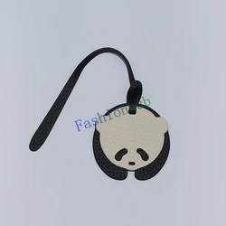 Real Grained Leather Lovely Panda Drop Decoration Hanging Ornament For Car Handbag Purse Bag Charm