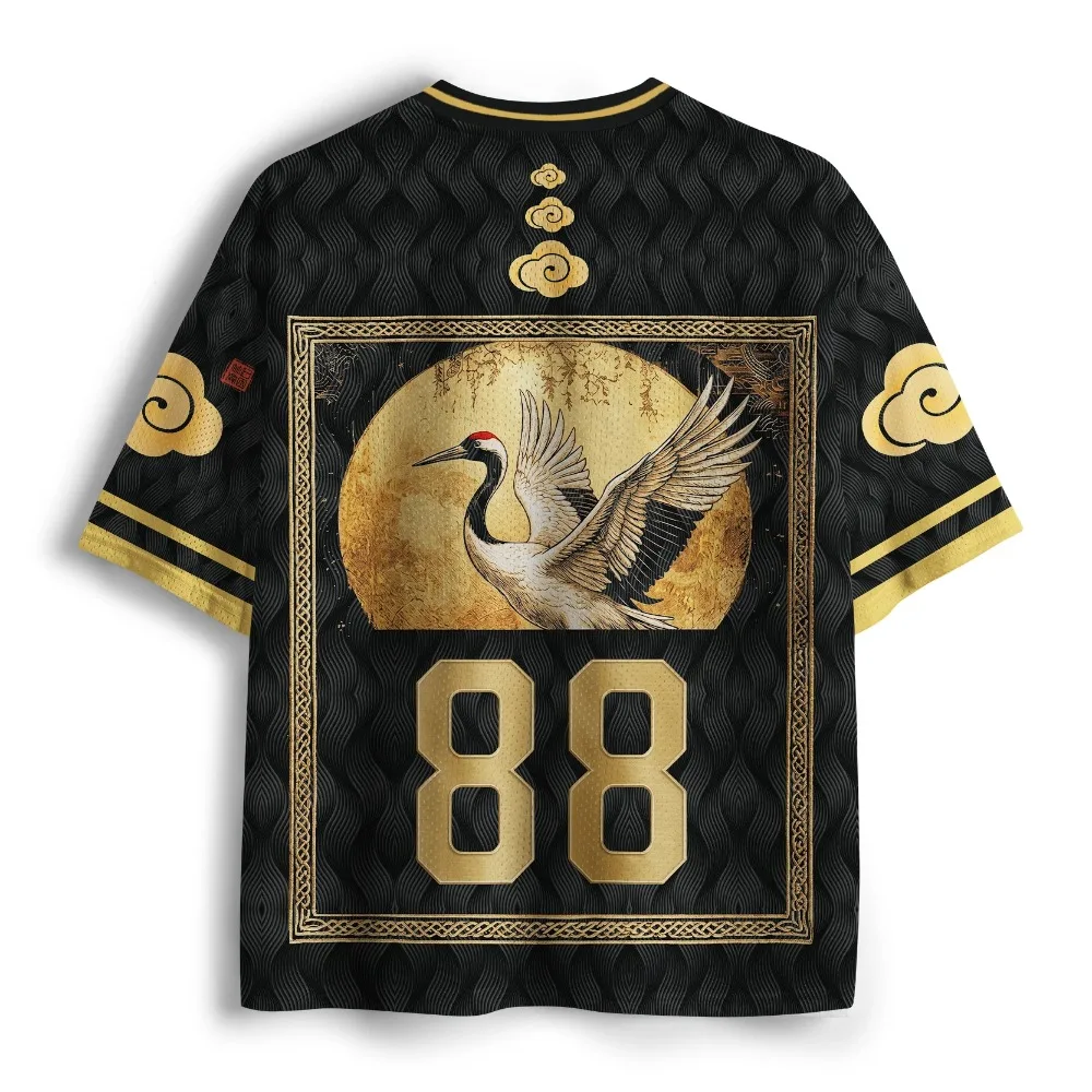 Sommer Neuer Stil Japanischer Lässiger Harajuku 3D-Druck Sport Schnelltrocknend Atmungsaktiv V-Ausschnitt Herren-T-Shirt Y2K Modische Lässige Familienkleidung – Detail 7