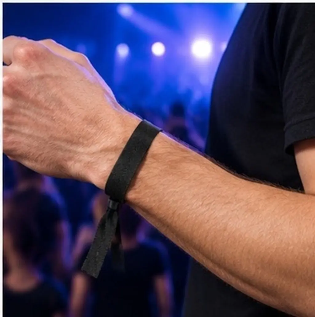 100Pcs Polyester Cloth Event Wristband High Density Woven Adjustable Lightweight Concert Festival Camp Identification Club