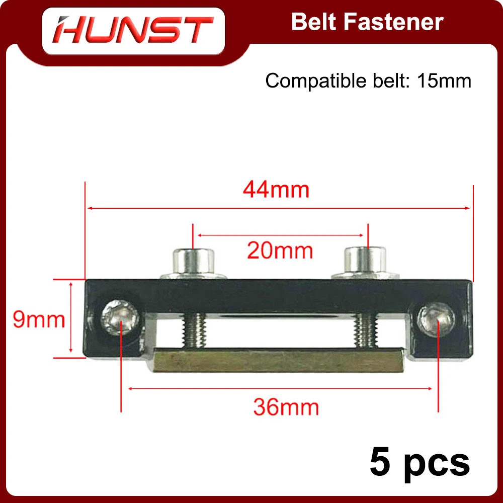 HUNST Belt Fastener For Open Timing Belt Transmission With Width 15mm / 20mm For X / Y Axis Hardware Tool Mechanical Parts