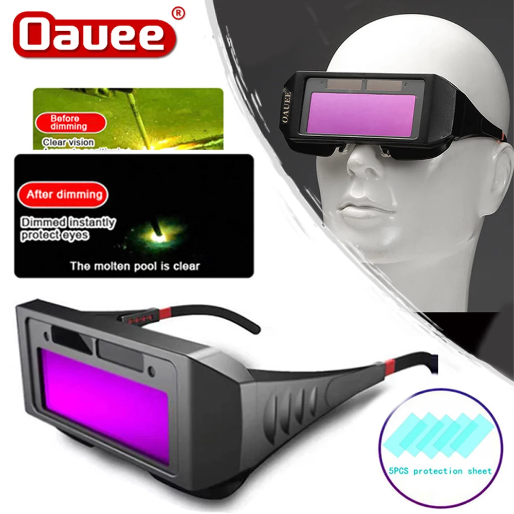 Automatic Dimming Welding Glasses Argon Arc Welding Solar Goggles Special Anti-glare Glasses tools For Protection Goggles Tools