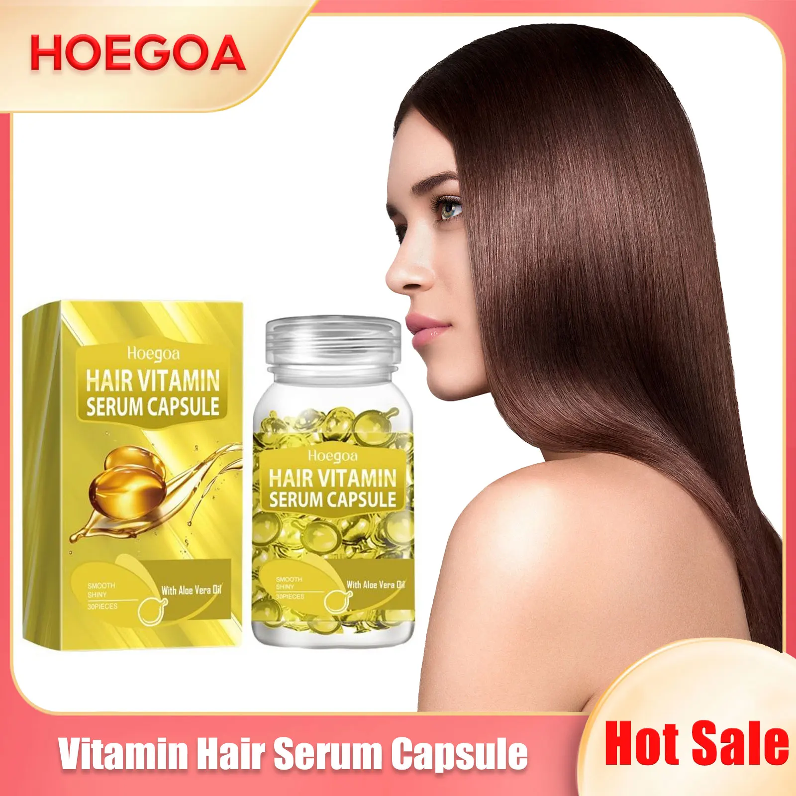 

Vitamin Hair Serum Capsule Keep Straighten Massage Growth Reduce Loss Repair Frizz Treatment Improve Curly Hair Care Oil Capsule