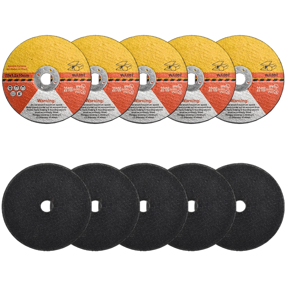 10PCS Cutting Discs 75mm Fiber Reinforced Resin For Angle Grinder Circular Resin Saw Blade Grinding Wheel Cutting Disc