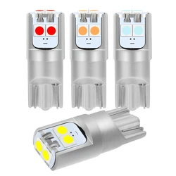 4PCS T10 LED W5W Led Bulbs Super Bright Car Parking Lights Auto Interior Dome Reading Lamp WY5W Turn Side Bulb Warm White Yellow