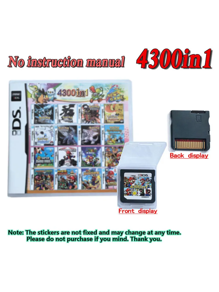 4300-in-1 compilatie DS NDS 3DS 3DS NDSL game cartridge kaart videogame handheld speler (R4 kaart) 23-in-1/208-in-1/280-in-1/482/486 - afbeelding 2