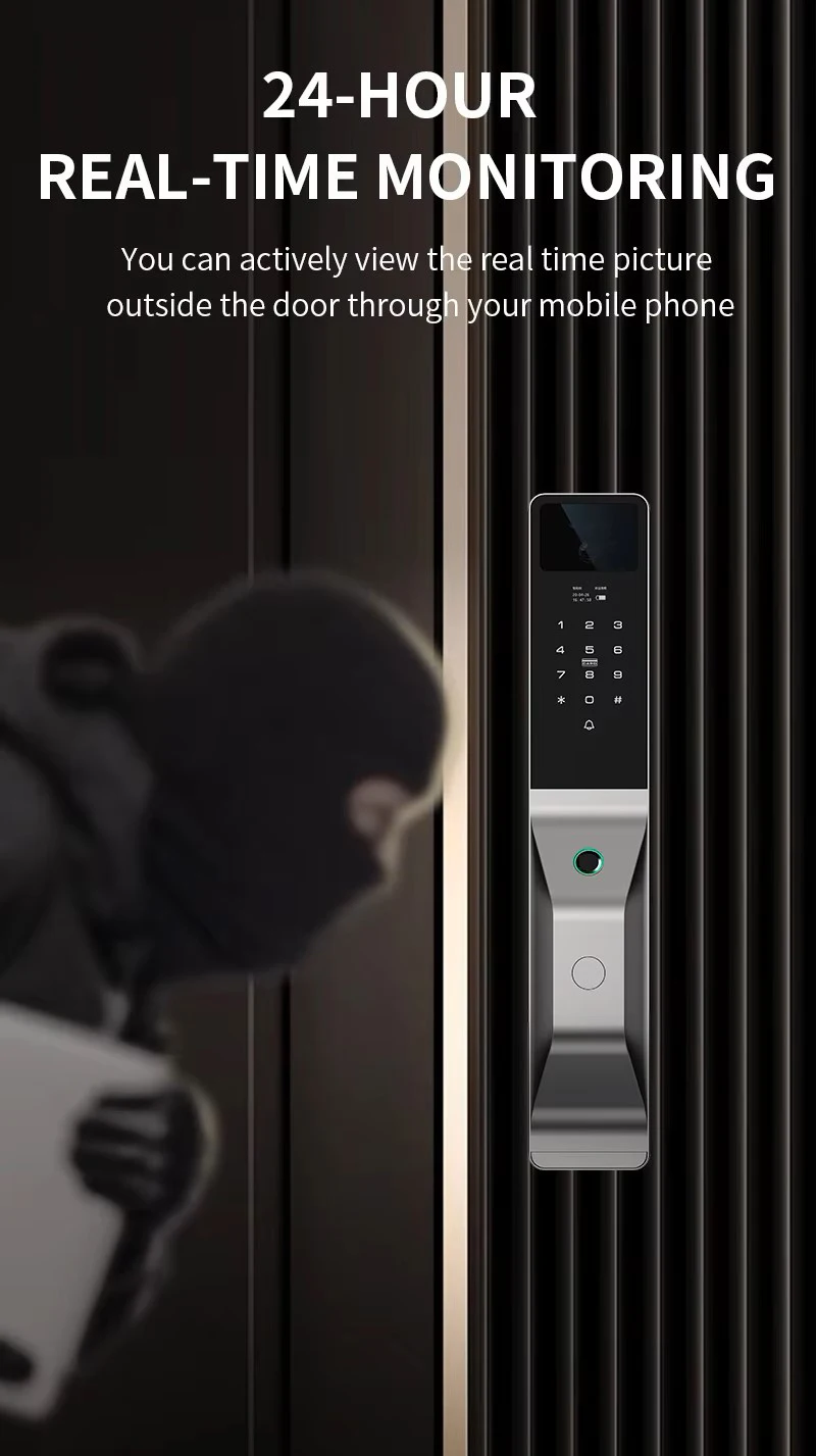 STLF Ai Intelligent Tuya Wifi App قفل الباب الذكي في الوقت الحقيقي الأمن التعرف على الوجه الاتصال الداخلي التلقائي البيانات السحابة #2