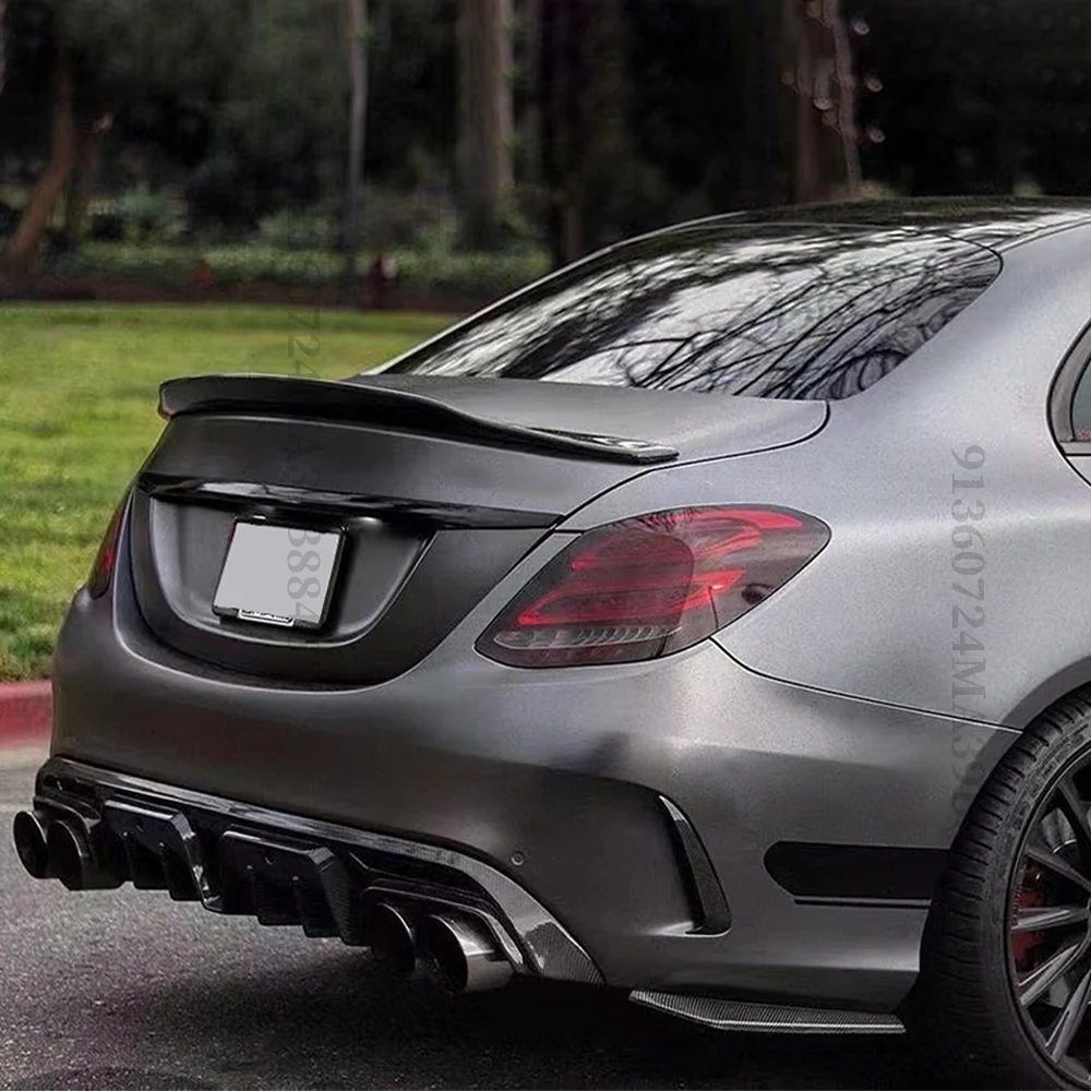 

Задний спойлер на крыло багажника, дефлектор хвостового воздуха для Mercedes Benz C W205 и C63 C43 AMG Sedan 4Door 2014-2022, комплект разделения кузова