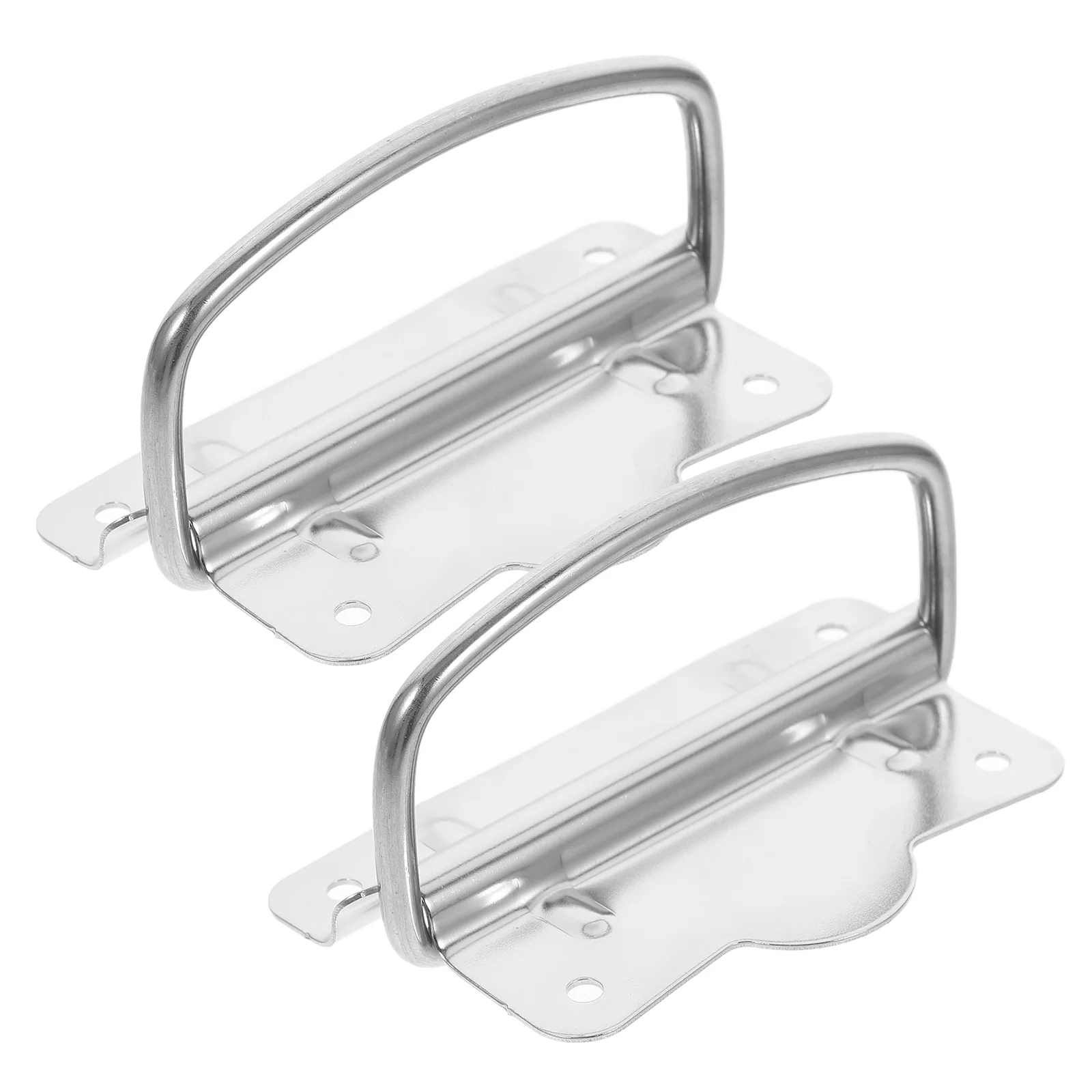 

2pcs Stainless Steel Box Handle Durable Luggage Cooler Guitar Case Replacement Folding Pull Drawer Chest Ring Solid Safe