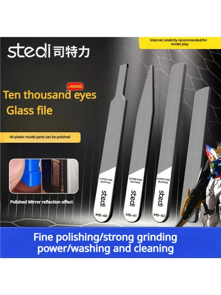 Stedi – lime en verre grain 10000, outil de polissage de finition miroir de haute précision pour Kits de résine Gundam, modèles militaires, ponçage lavable