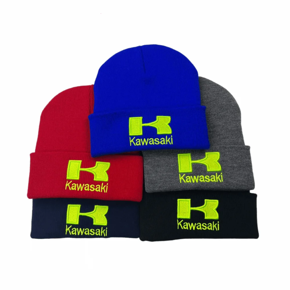 5 colors Kawasaki  Beanie Hats Bonnet Hats Men Women Trendy Outdoor Sport Knit Hat Autumn Winter Warm Caps Winter Ski Headwear