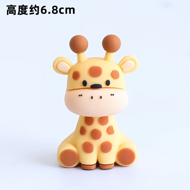 Jungle Baby Animals Cake Decoration Cute Lion Giraffe Monkey Hippo Elephant Cake Toppers for Jungle Theme Animals Birthday Party