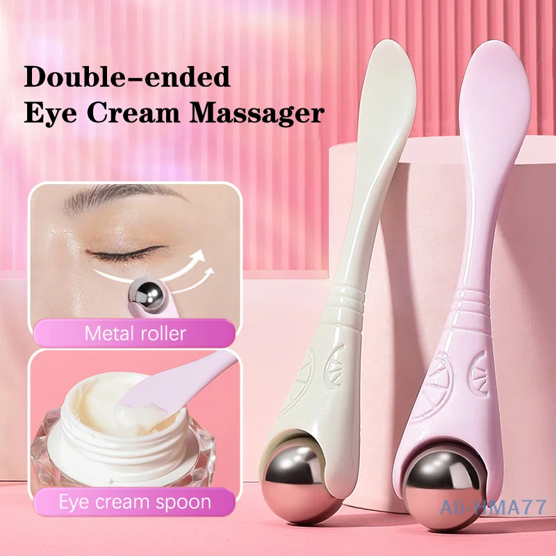 

Double-ended Eye Cream Massage Stick Dual-purpose Scooping Essence Introduction Stick Eyes Roller Ball Massage Skin Care Tools