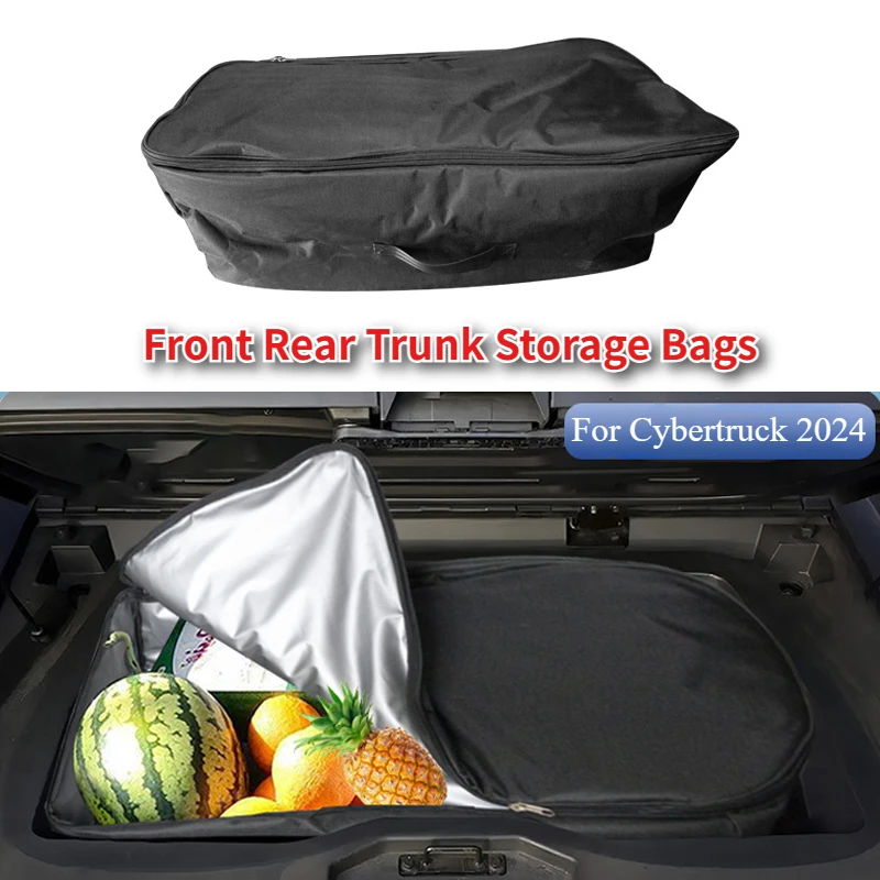 

Front Rear Trunk Storage Bags for Cyber Pickup Portable Oxford Cloth Trunk Insulation Bag Accessories for Tesla Cybertruck 2024