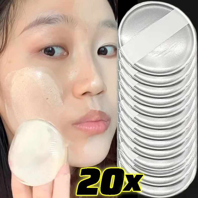 1/20PCS แต่งหน้าแป้งพัฟซิลิโคน Non Stick นุ่มโปร่งใสรอบ Teardrop Shape เครื่องสําอางค์ฟองน้ําพัฟ Smooth Blending