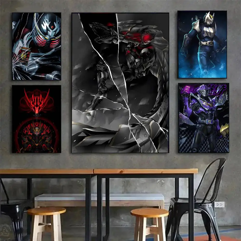 T-Kamen Rider R-Ryuki Second Black Poster Canvas painting poster with prints Home bedroom living room decoration gift view 3