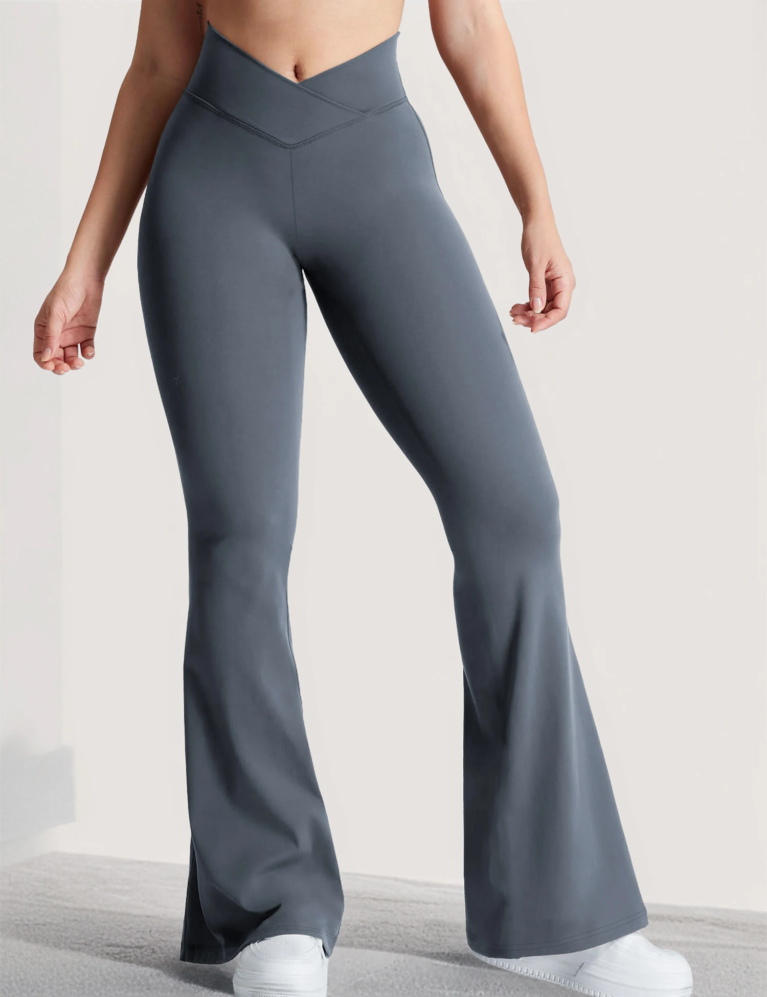 Pantalon évasé taille haute Y2K K-Fashion, jambes larges, doux et extensible, élégant, polyvalent, pour usage quotidien