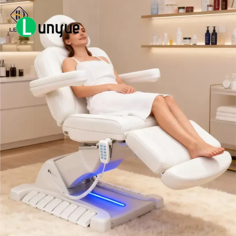 Modern Electric Massage Bed Luxury Facial Beauty Chair Adjustable Treatment Table for Beauticians Spa Clinic