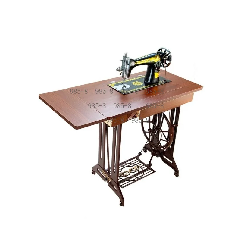 Authentic Old-Fashioned Sewing Machine Manual Foot Pedal Machine Head Can Be Electrified and Sew Thick Layers