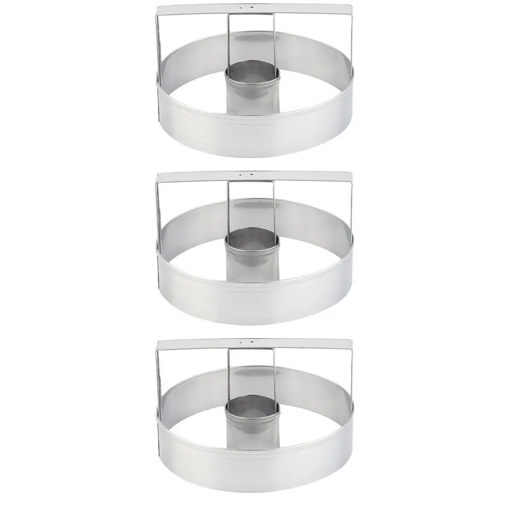 3Pcs Heavy Duty Stainless Steel Cookie Molds DIY Baking Molds for Cookies Chocolates Pastries Creative Dessert Making Family Fun