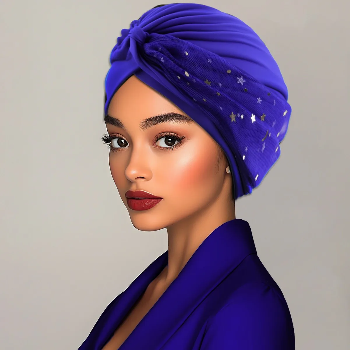 

Женский сетчатый мусульманский хиджаб, платок, шляпа со звездой и луной, марлевый капот, тюрбан, свадебная шапка от выпадения волос, индийская шапочка, повязка на голову, Turbante Mujer