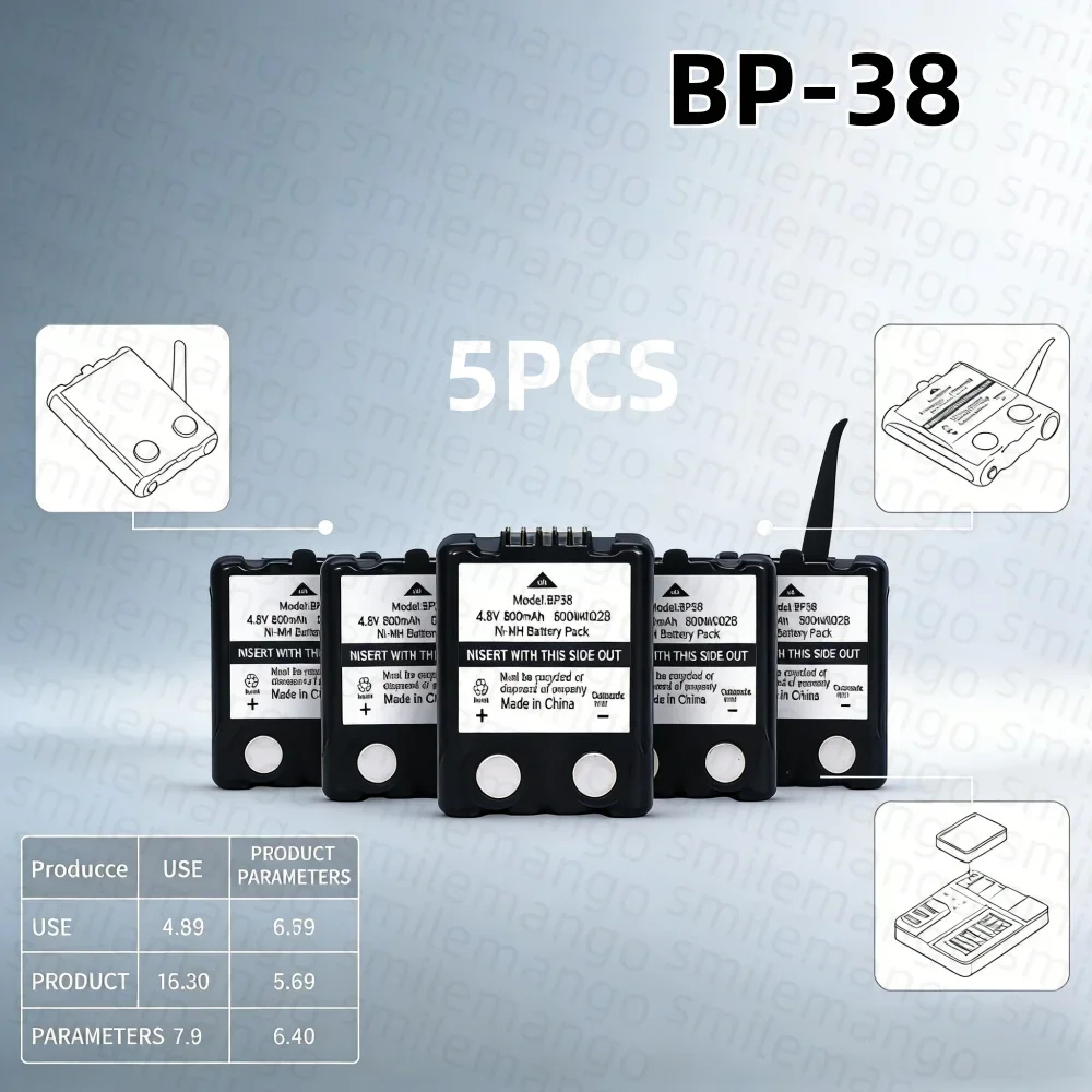 BP-38 800Mah Ni-Mh Battery For Motorola Tlkr T80 T80ex Xtr44