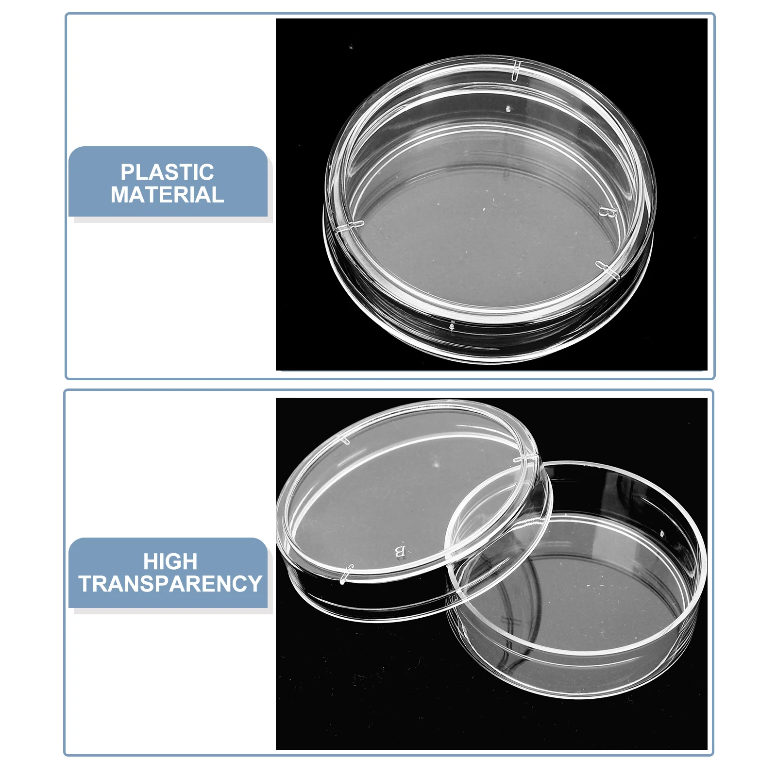 30 Pcs Culture Plate Plastic Petri Dish Dishes with Lids for Science Chemistry Tissue Kit