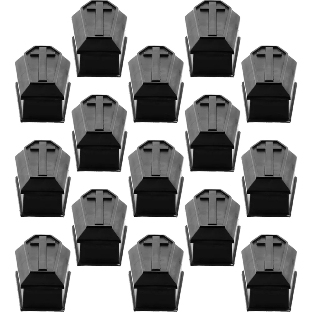 

15pcs Halloween Coffin Box Decorative Storage Model Realistic Party Favors Spooky Candy Container Tabletop Ornament Gift