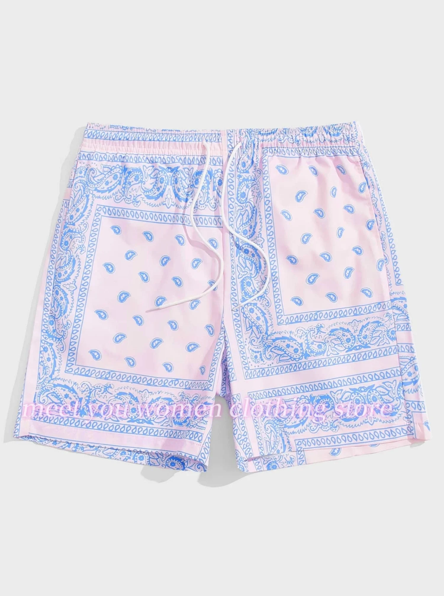 2025 Summer Hawaii Women's Oversized Sport Shorts Summer Casual Drawstring Waist Shorts Outdoor Men's Running Sportwear Shorts